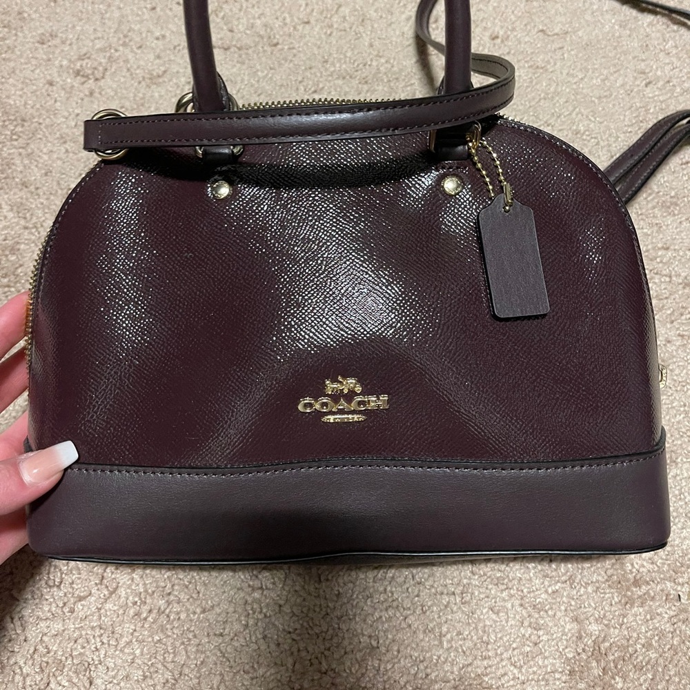 Burgundy Coach Crossbody Bag